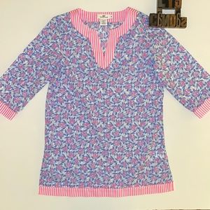 🐳VINEYARD VINES Girl’s Turtle🐢 Print Tunic Top